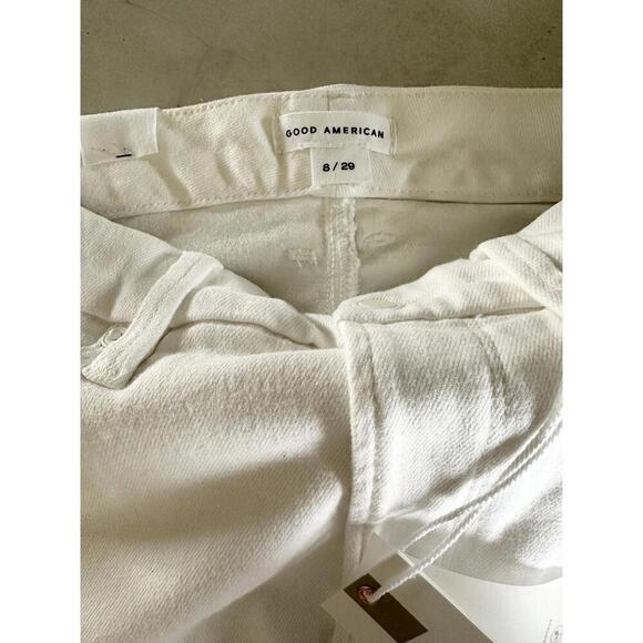 NWT Good American Good Curve Straight Leg Jeans White 28” Inseam Women’s sz 8/29 - Picture 7 of 13